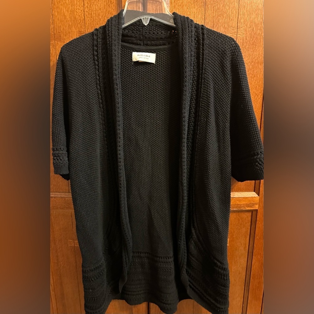 SONOMA Black Knit Cardigan Size Medium​​